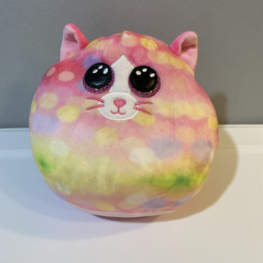 TY BEANIE SQUISHIES (Squish-A-Boos) -‎ SONNY the Cat 10-inch Plush 10"